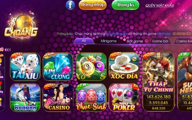 Tại sân chơi này có nhiều thể loại game khác nhau để bạn lựa chọn